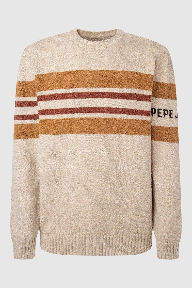 

Полосатый хлопковый свитер Pepe Jeans London, бургундия