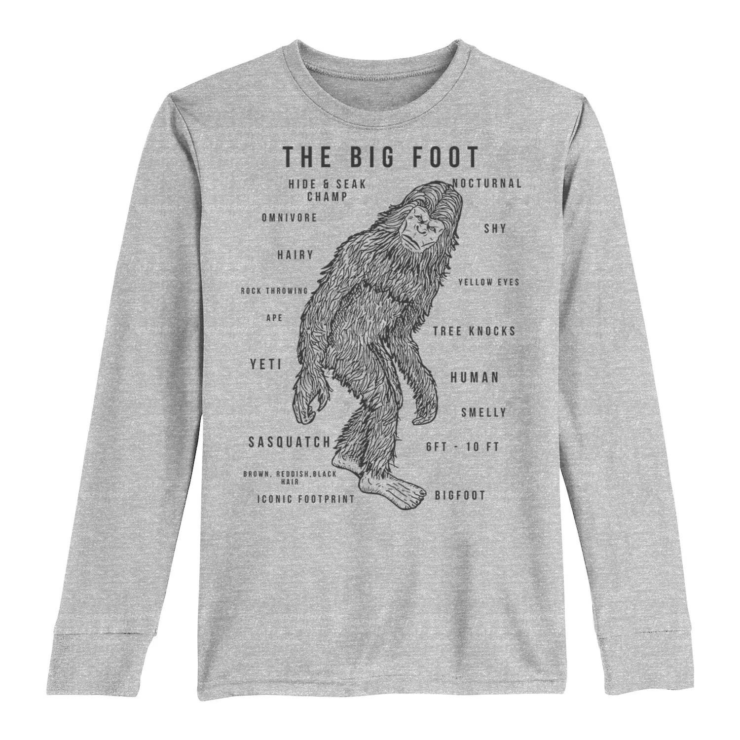 

Футболка с длинными рукавами The Big Foot Facts для мальчиков 8–20 лет Licensed Character
