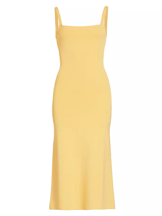 

Платье миди в рубчик Paityn Staud, цвет lemon drop