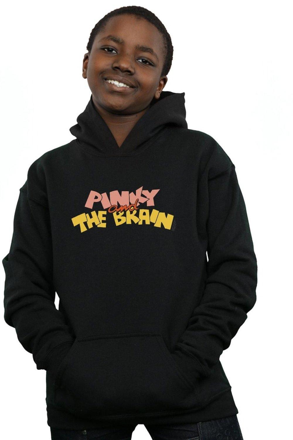 Толстовка с логотипом Pinky And The Brain Animaniacs, черный