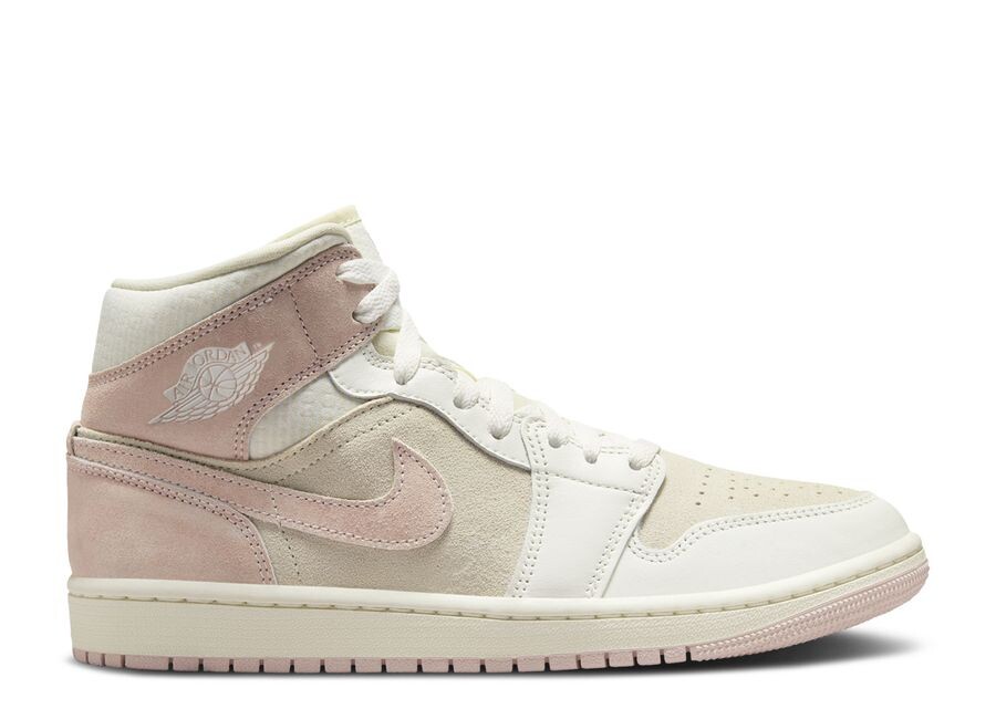 

Кроссовки Air Jordan Wmns Jordan 1 Mid Se 'Seersucker', кремовый