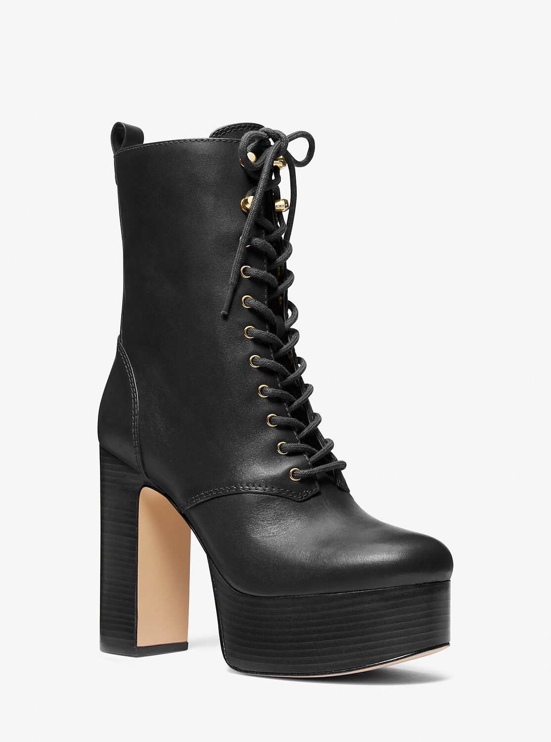 

Кожаные ботинки на платформе Natasha Michael Kors, черный
