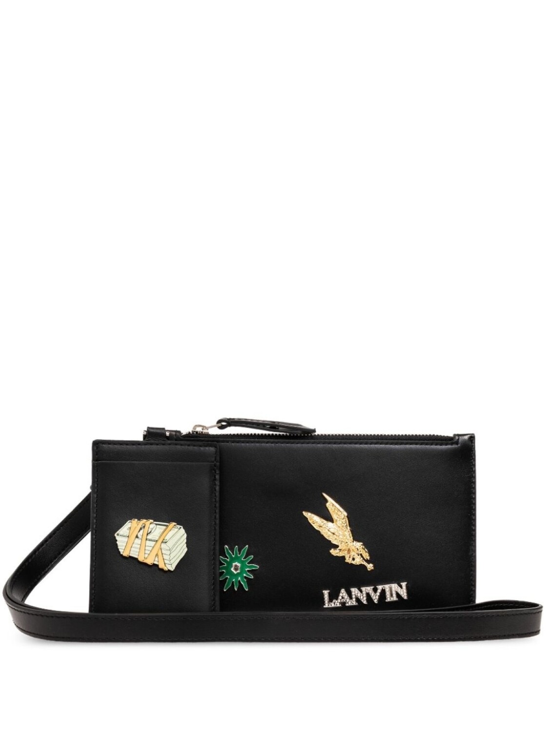 

Кожаный клатч X Future Lanvin, черный