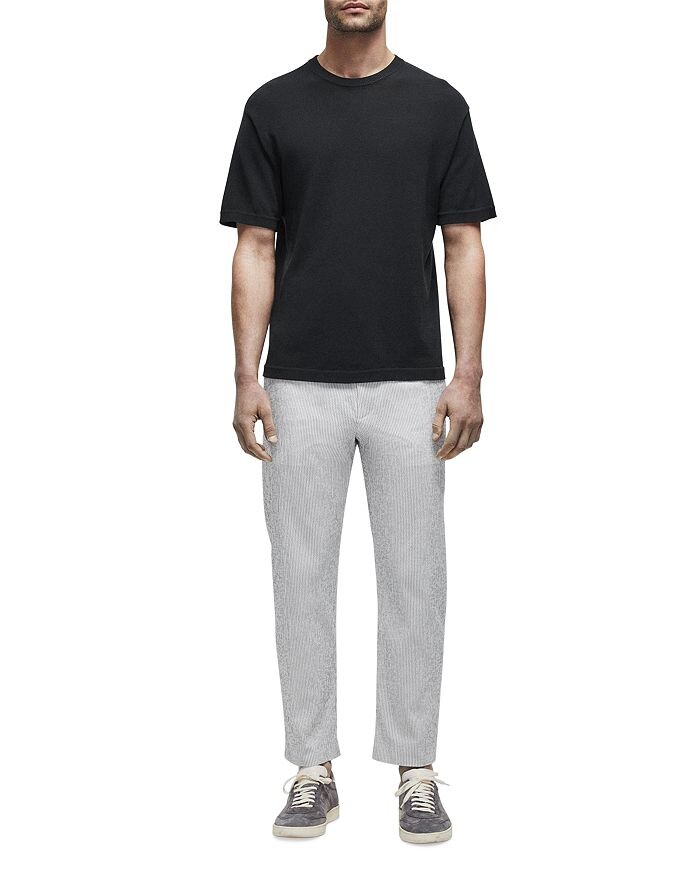 

Брюки прямого кроя из эластичного жатого хлопка rag & bone, Серый