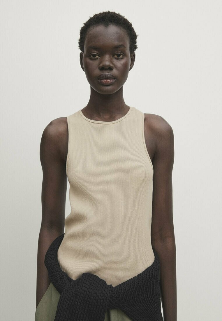 

Топ SLEEVELESS Massimo Dutti, бежевый