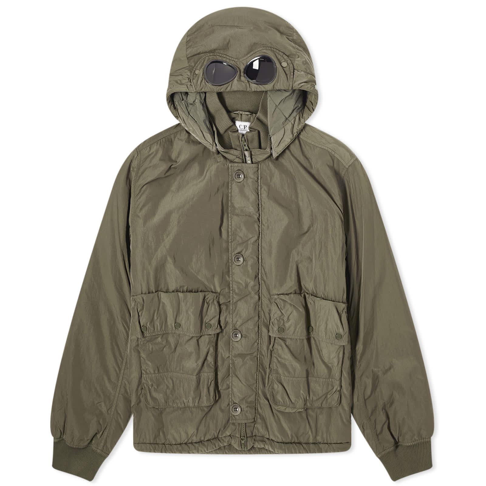 Куртка C.P. Company Chrome-R Goggle Bomber, цвет Olive Night цена и фото