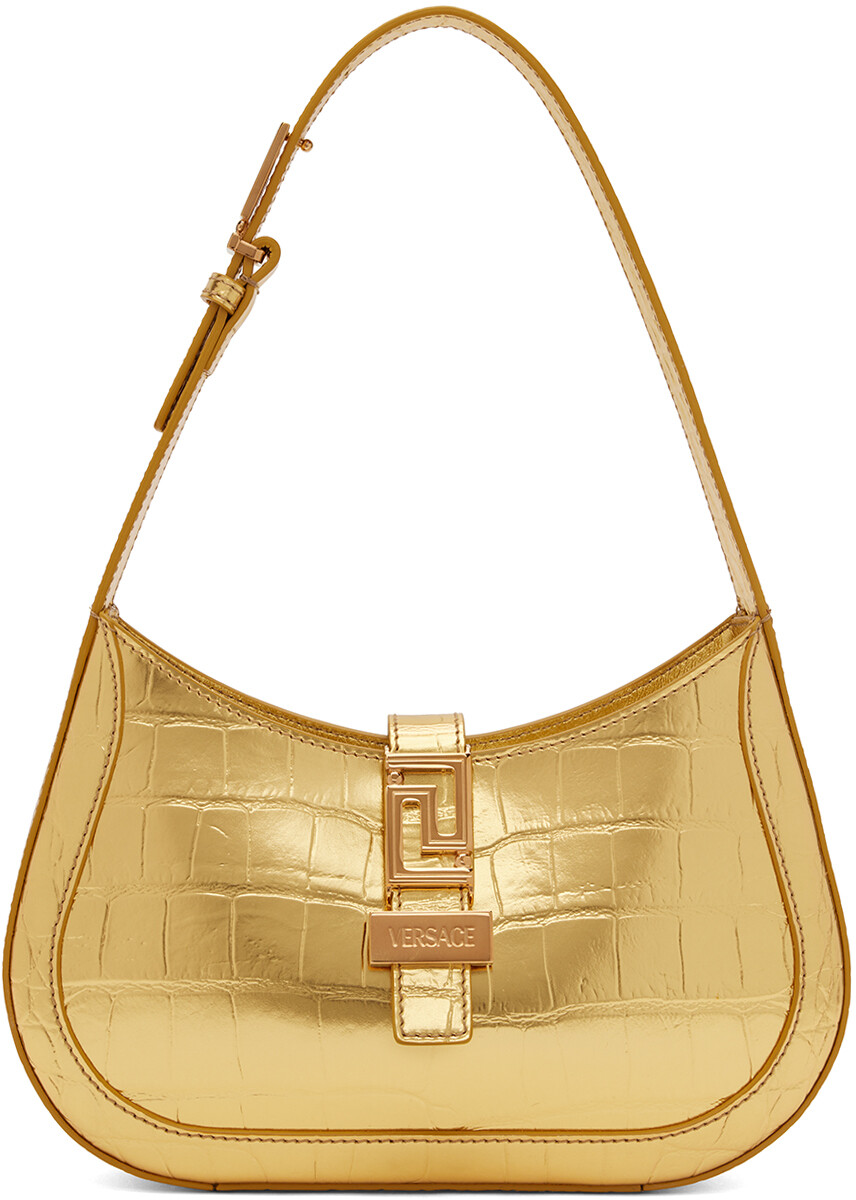 

Маленькая сумка Greca Goddess Gold, золото/золото Versace