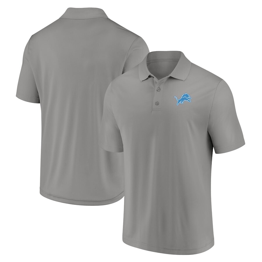 

Поло с коротким рукавом Fanatics Branded Detroit Lions, серый