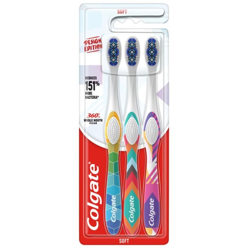 

Colgate 360 Design Editionзубная щетка, 3 шт.