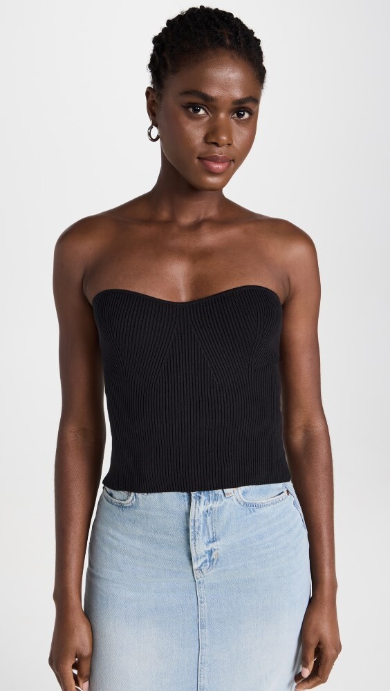 

Свитер Reformation Jenni Strapless, черный