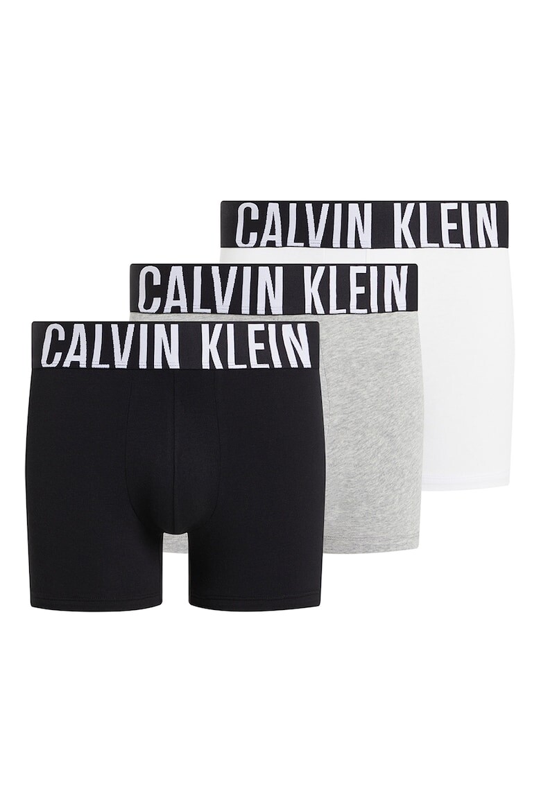 

Боксеры с логотипом на поясе - 3 пары Calvin Klein, черный