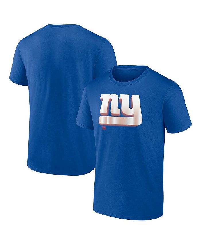 

Мужская фирменная футболка Royal New York Giants Chrome Dimension Fanatics, синий