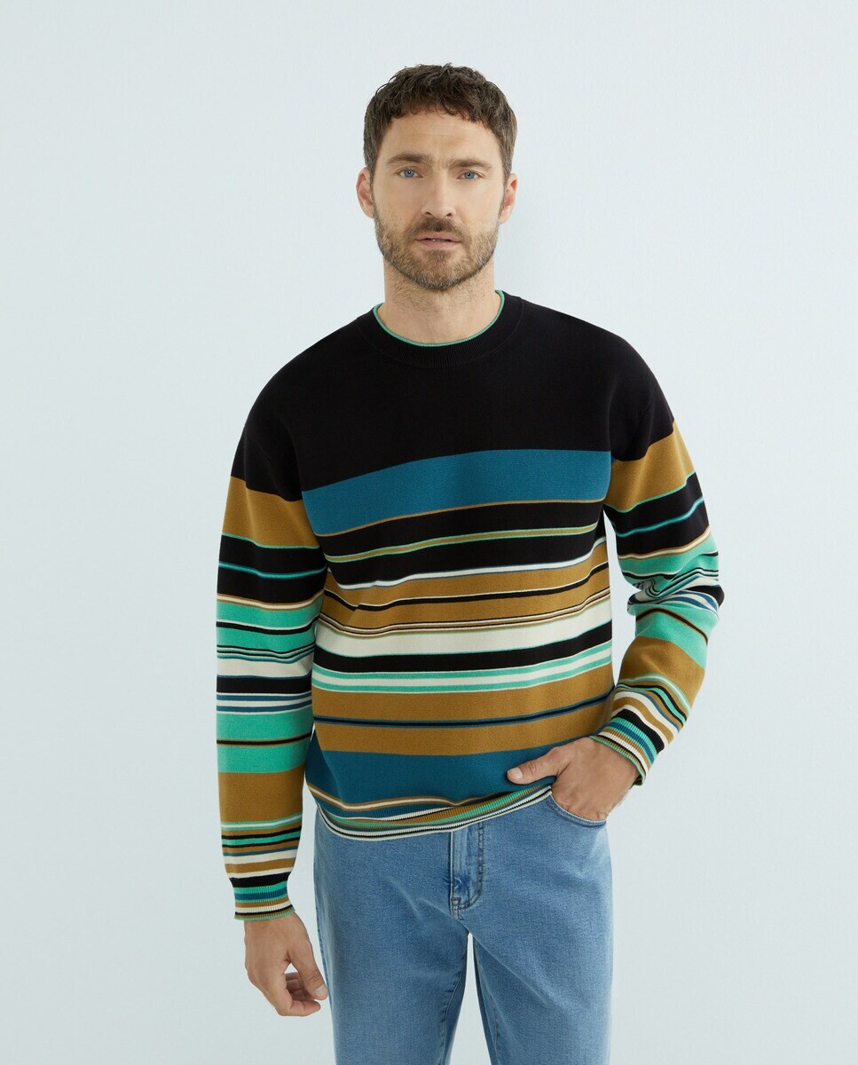 

Мужской свитер в стиле фэнтези с круглым вырезом Paul Smith, черный