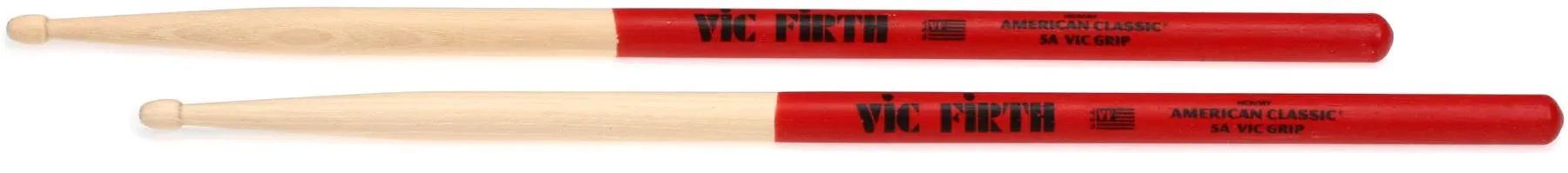 

Классические американские барабанные палочки Vic Firth с рукояткой Vic Grip — 5A — деревянный наконечник