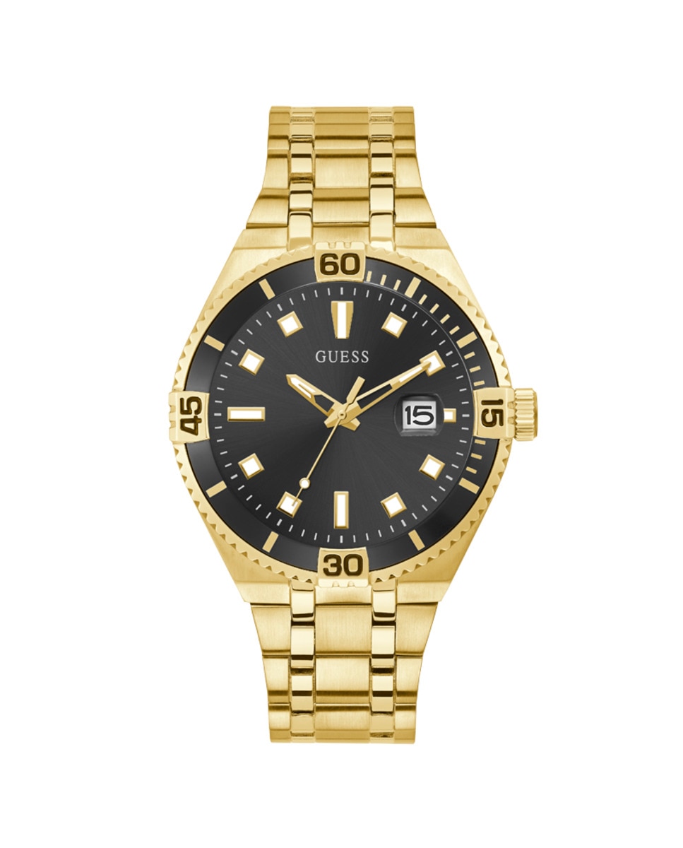 Мужские часы Premier GW0330G2 со стальным и золотым ремешком Guess, золотой фотографии