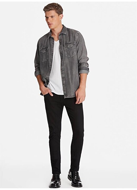 

Черные мужские джинсовые брюки скинни JAMES Black Berlin Denim 0042423313 Mavi, черный