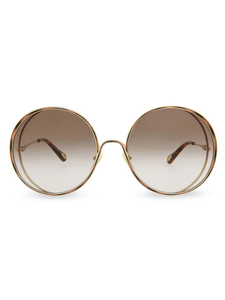 

Круглые солнцезащитные очки 61MM Chloé, золото