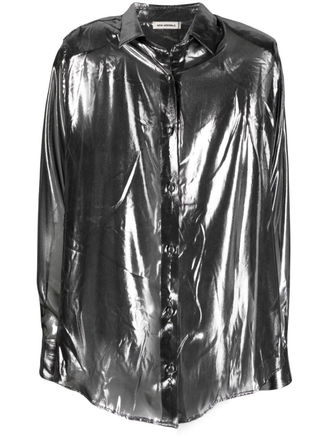 

The New Arrivals Ilkyaz Ozel рубашка из ткани ламе, серый
