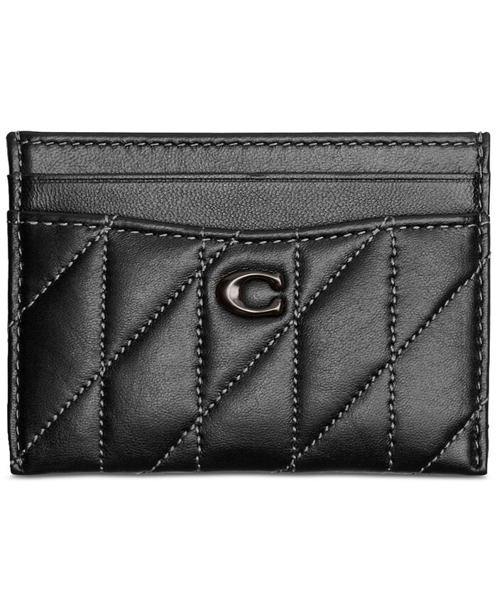 

Кожаный чехол для визиток Essential со стеганой подушкой COACH, черный