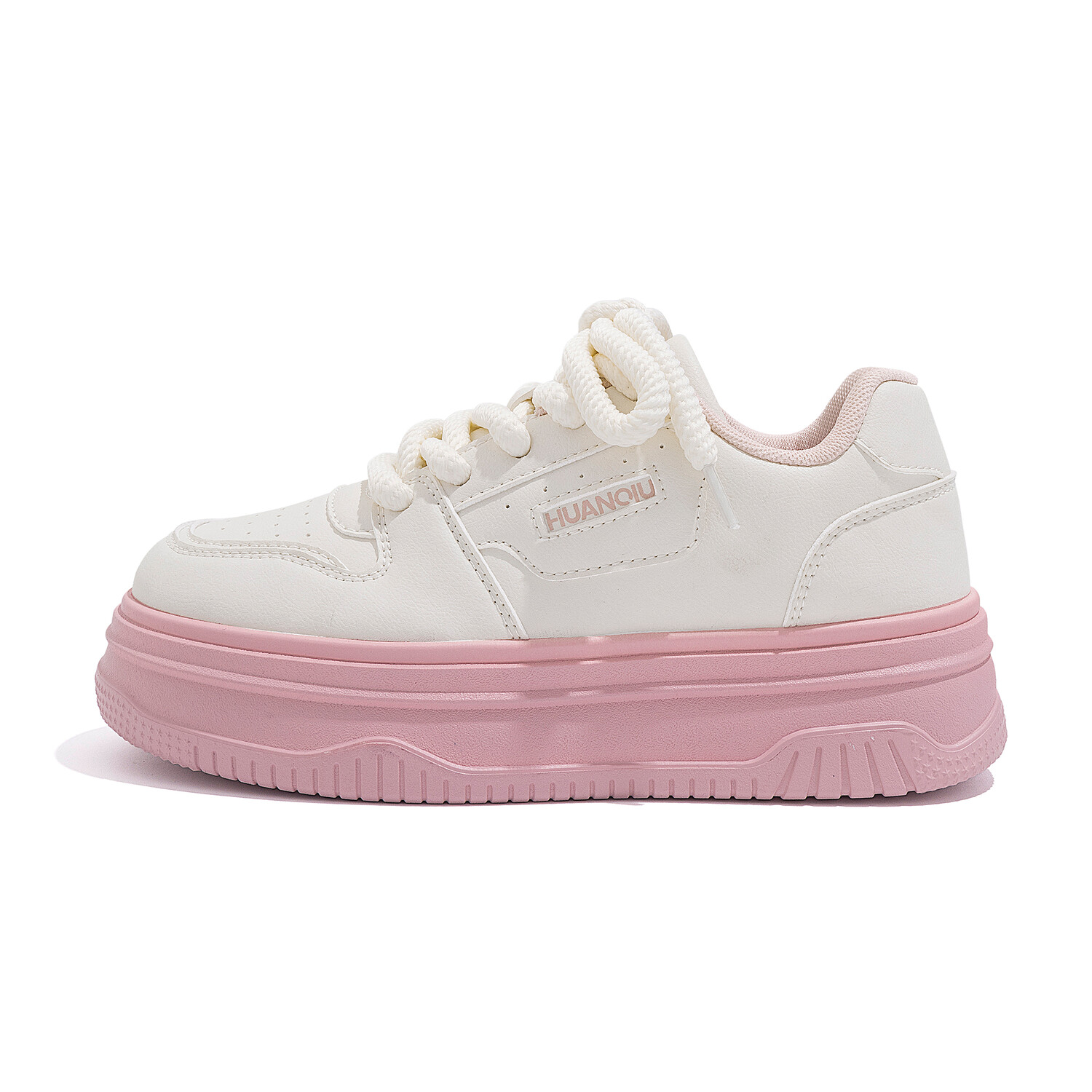 

Кроссовки HUANQIU Skateboarding Shoes Women's Low-top Beige, розовый