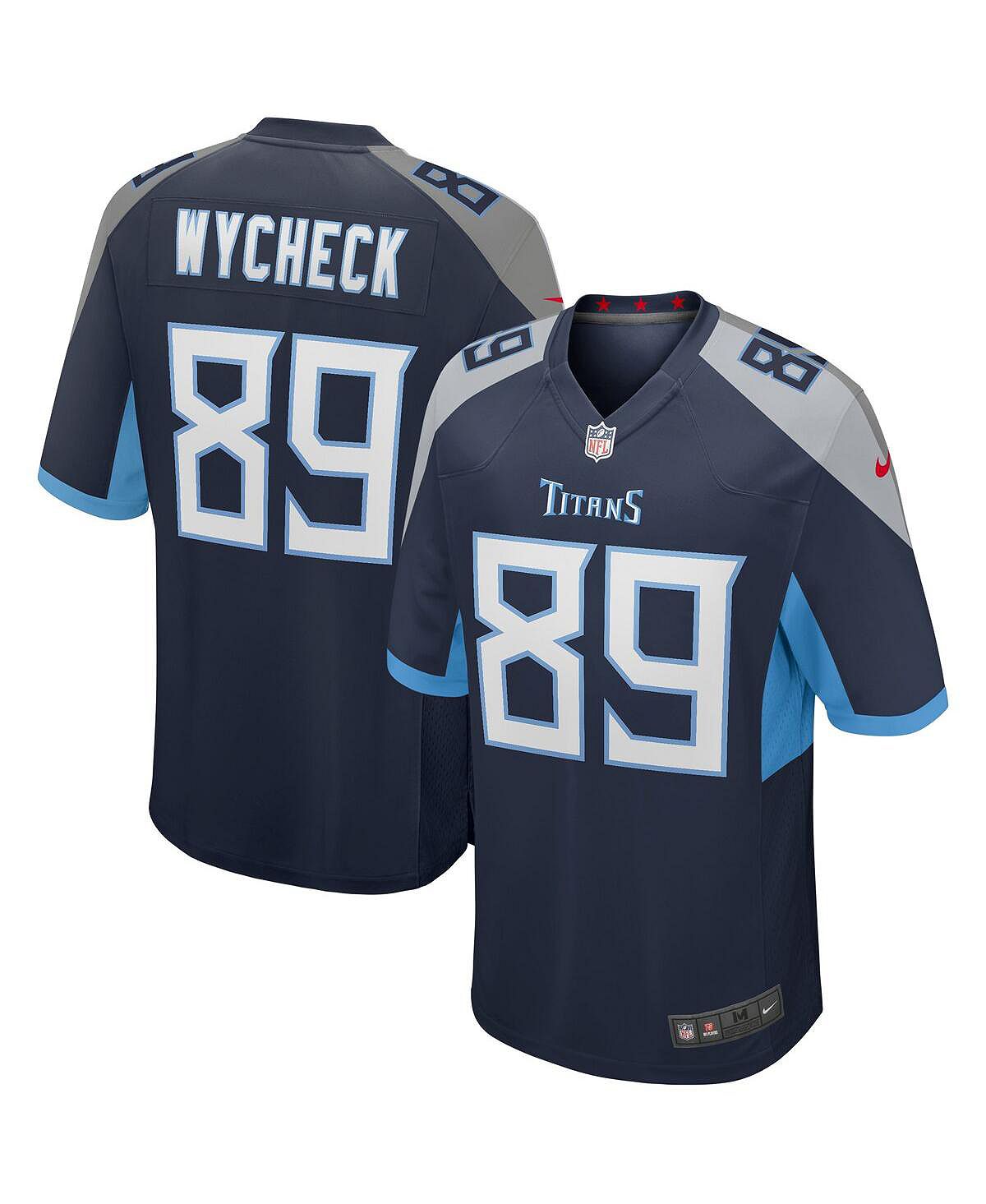 Мужская футболка Фрэнка Вайчека темно-синего цвета для игрока в отставке  Tennessee Titans Game Nike