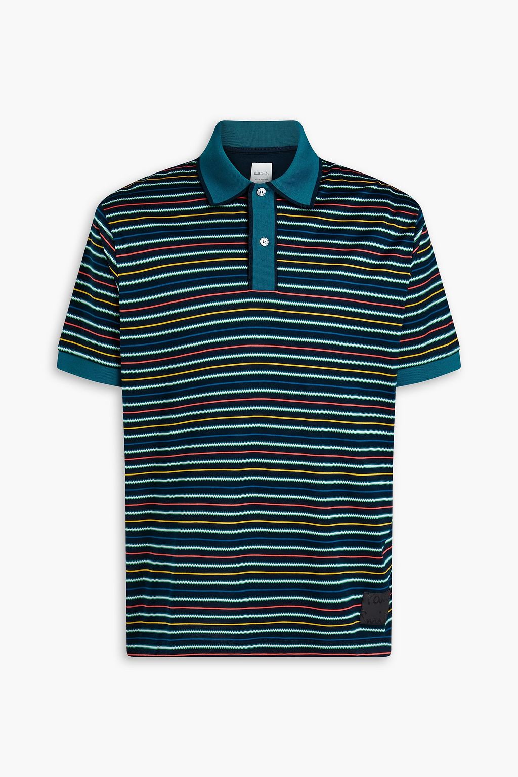 Полосатая рубашка-поло из хлопкового джерси PAUL SMITH, синий синяя полосатая футболка поло paul smith