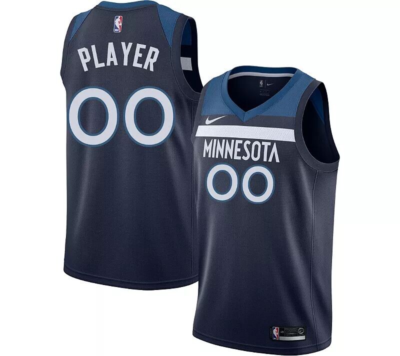 

Jordan Мужская темно-синяя майка Nike Full Roster Minnesota Timberwolves Dri-FIT Swingman