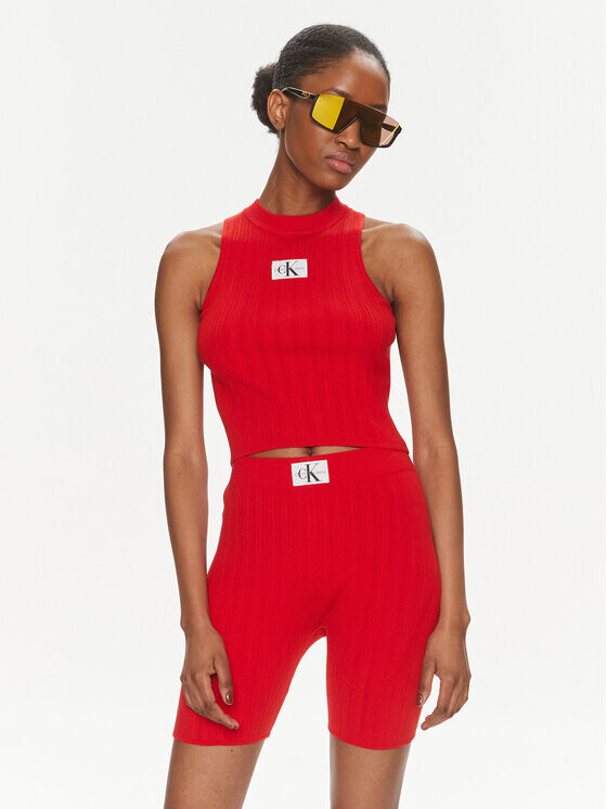 

Топ приталенного кроя Calvin Klein, красный
