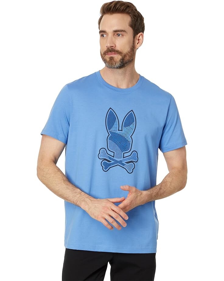

Футболка Psycho Bunny Mens Classic Crew Neck, цвет Marina