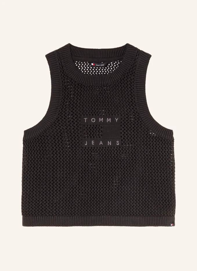 

Вязанный топ Tommy Jeans, черный