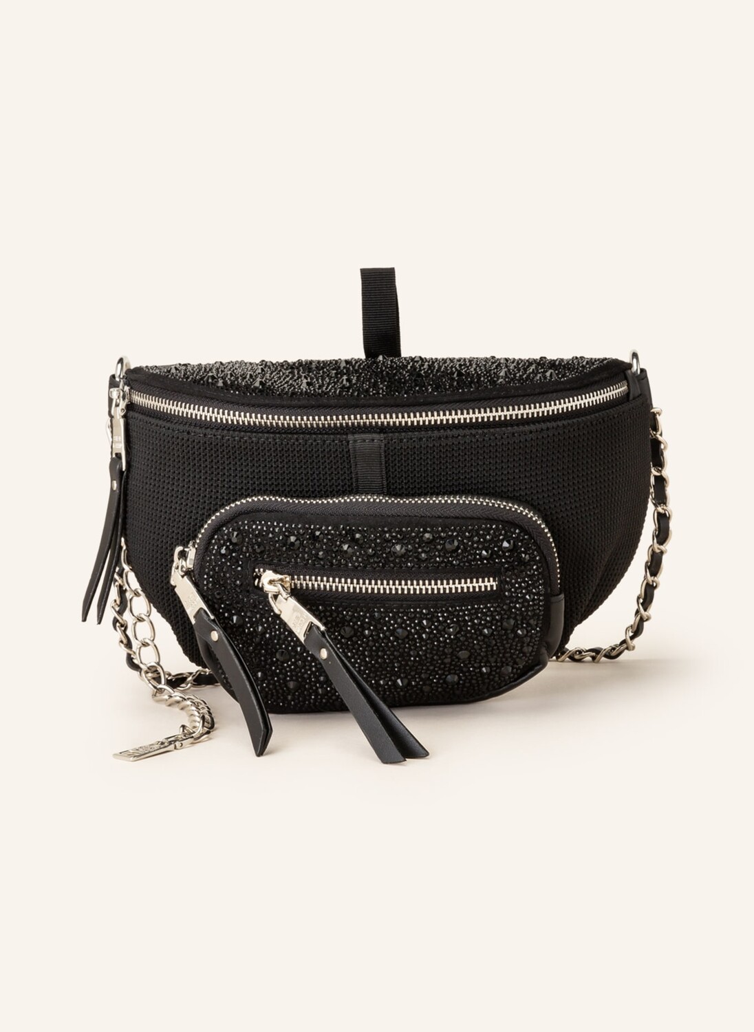 

Поясная сумка STEVE MADDEN mit Schmucksteinen, черный