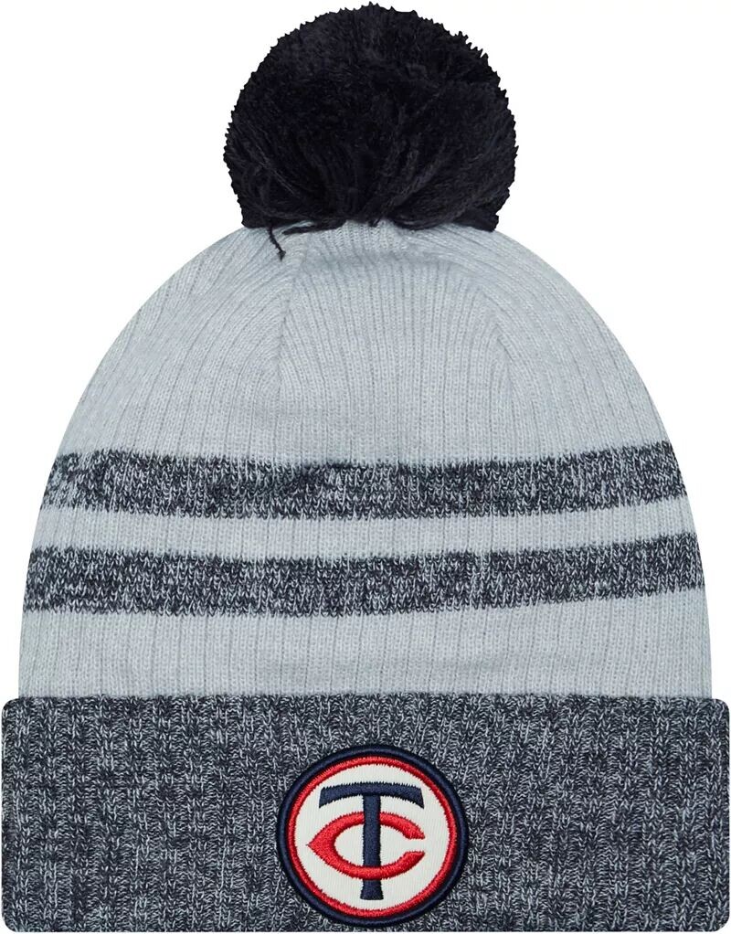 

Темно-синяя вязаная шапка New Era Youth Minnesota Twins с нашивкой