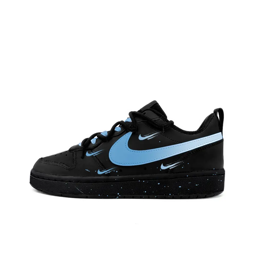

Кроссовки Nike Court Borough Skateboarding Shoes Women's Low-top Black/Blue, черный