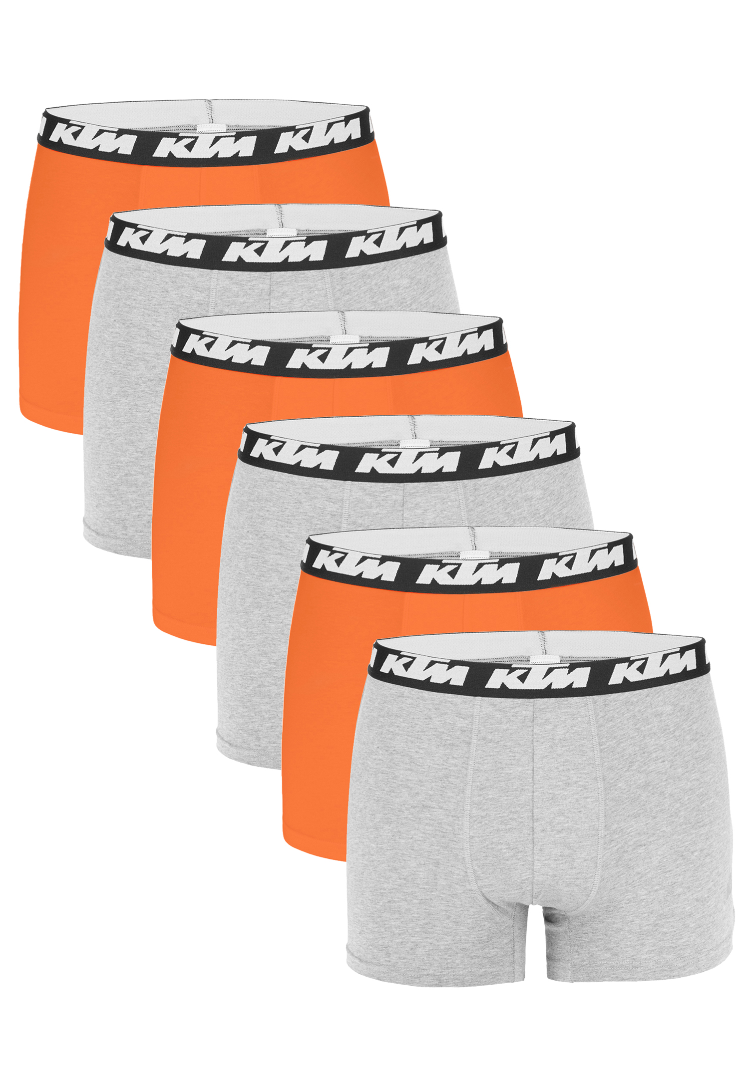 Боксеры KTM Boxershorts Pack X2 Boxer Man Cotton 6P, цвет Light Grey / Orange боксеры ktm boxershorts 4 шт цвет dark grey light grey