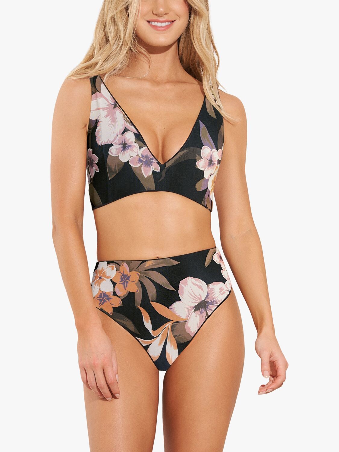 

Плавки бикини с высокой талией Maaji Aloha Suzy Q, Черный/Мульти