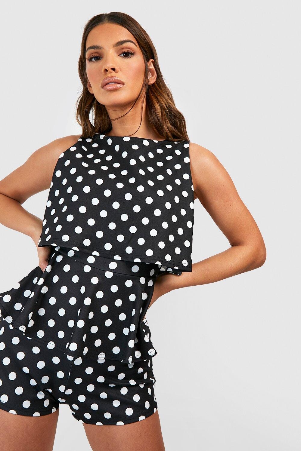 

Двухслойный комбинезон в горшок Boohoo, черный