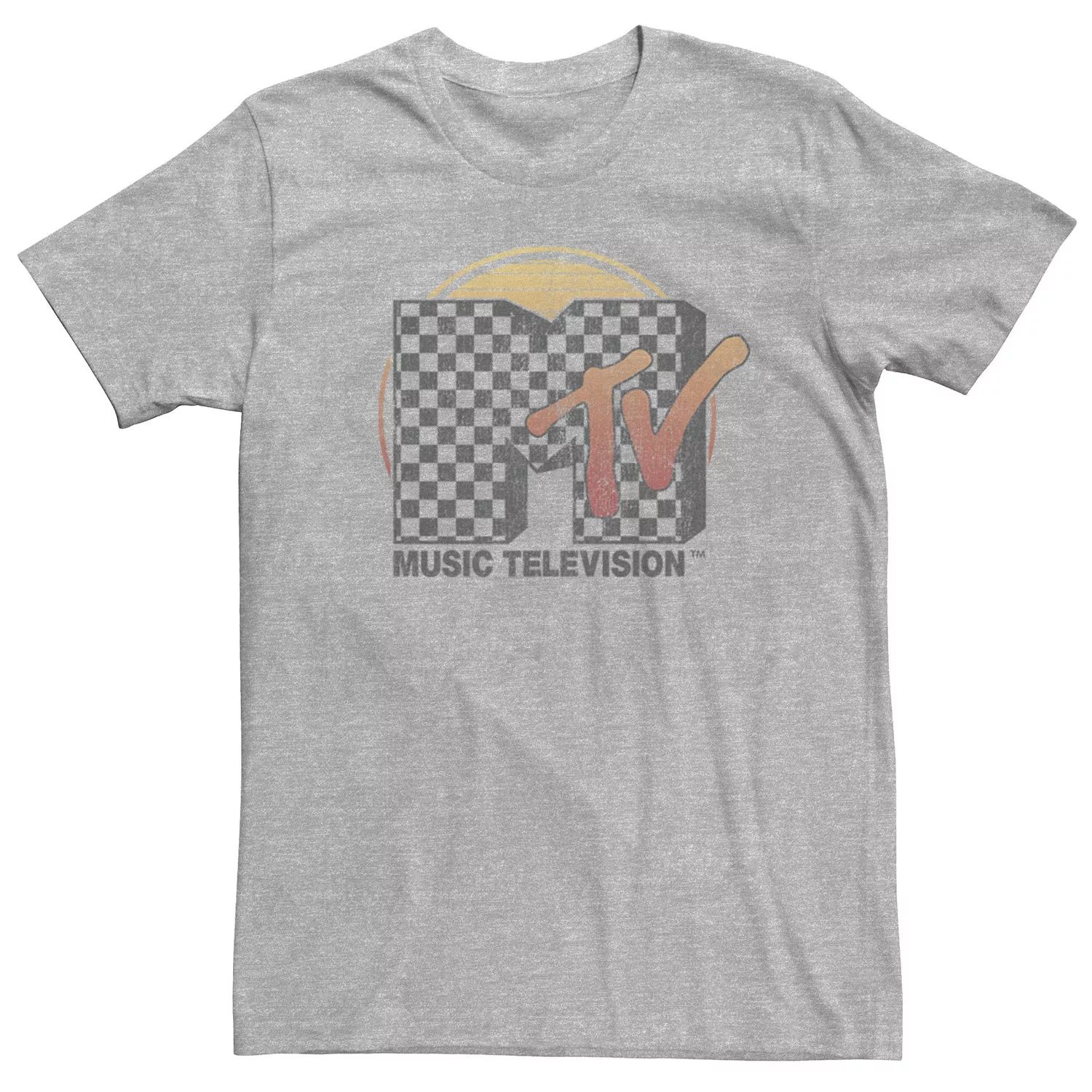 Мужская футболка с короткими рукавами и логотипом MTV в клетку Licensed Character