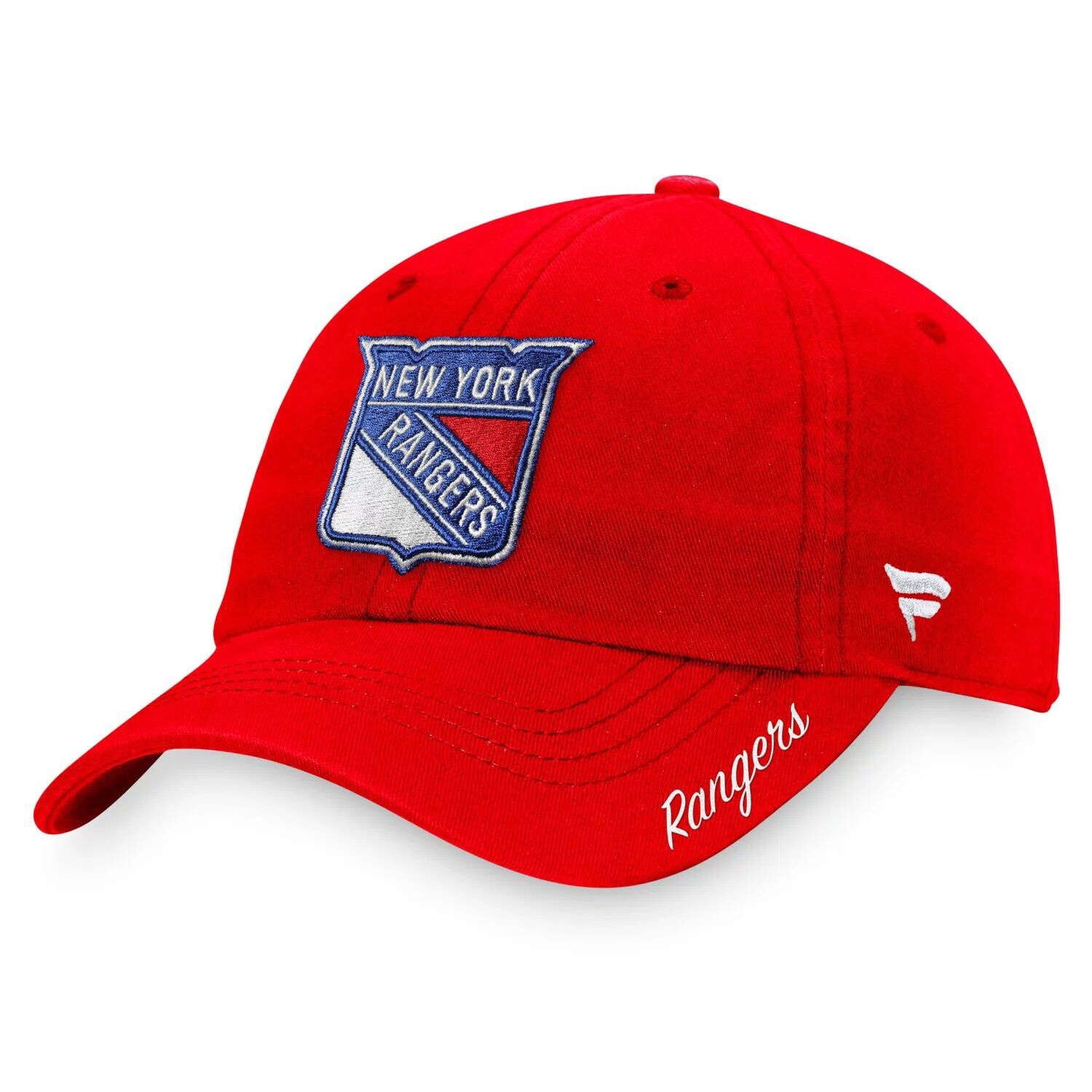 

Женская красная регулируемая кепка с логотипом Fanatics New York Rangers Core Fanatics