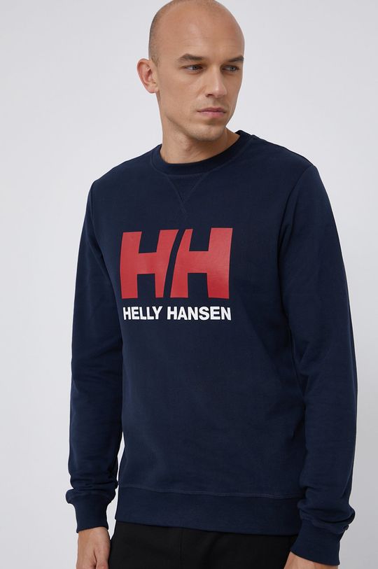 Хлопковая толстовка Helly Hansen, темно-синий