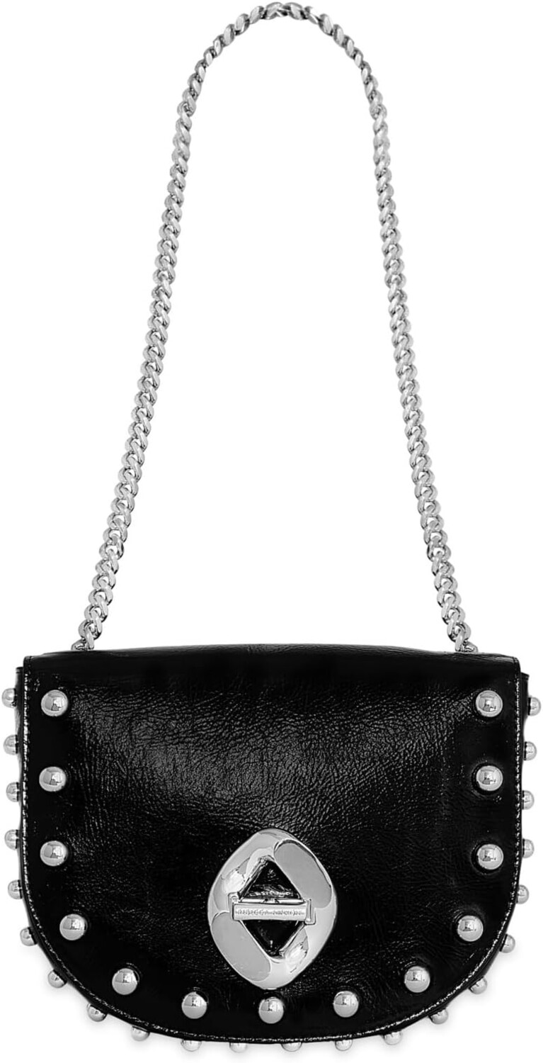 

Сумка G Mini Saddle with Studs Rebecca Minkoff, черный