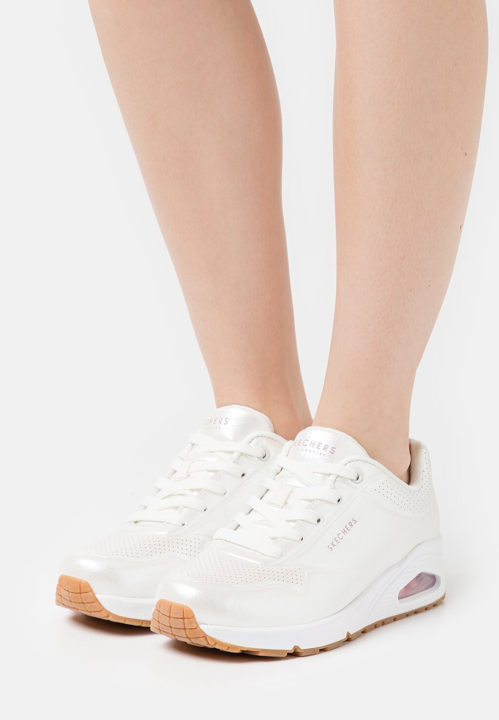 Кроссовки низкие UNO Skechers Sport, цвет white/light pink