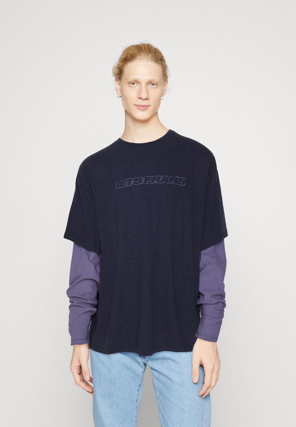 

Топ с длинными рукавами iets frans... DOUBLE LAYER UNISEX, темно-синий