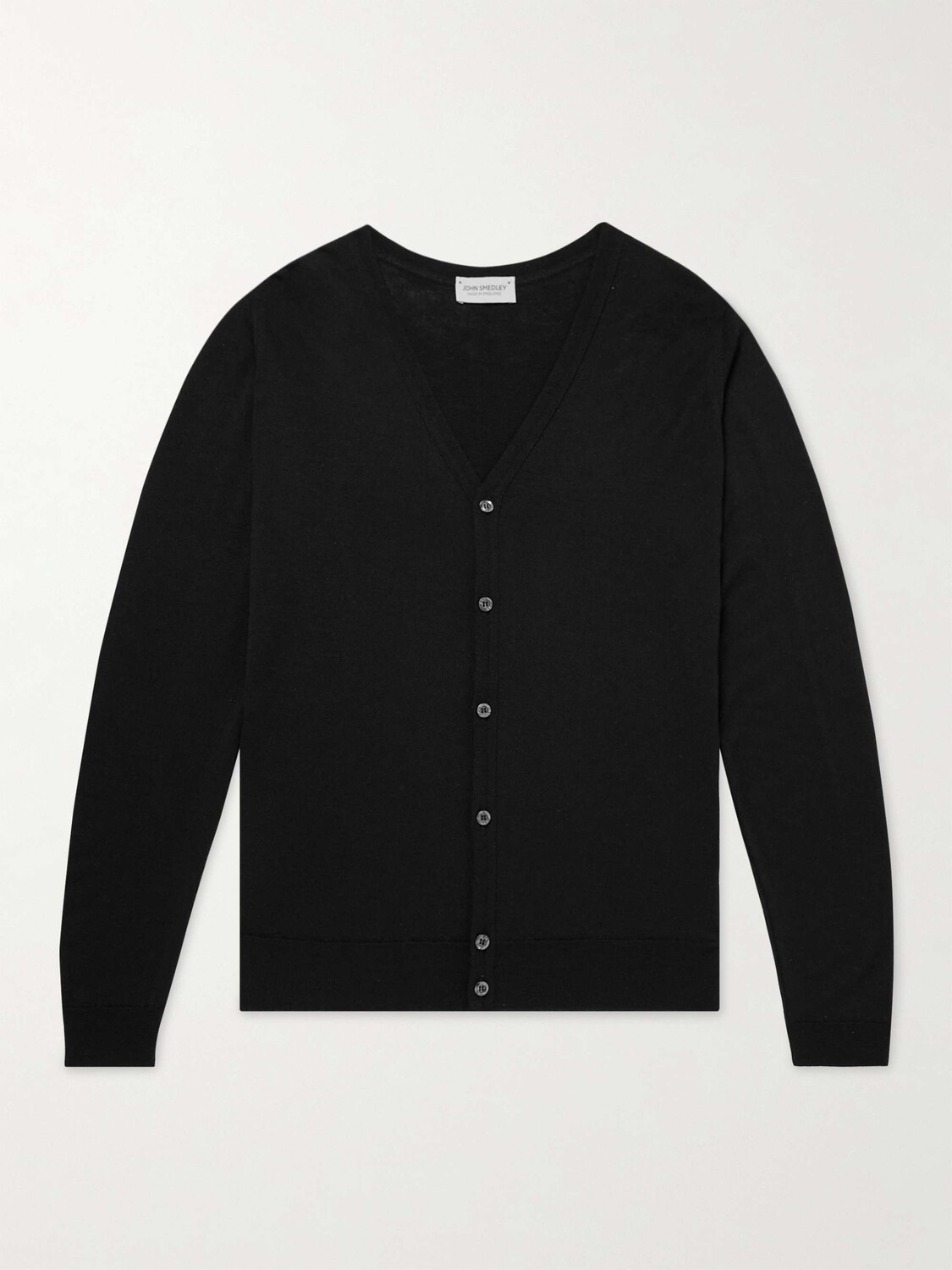 

Классический кардиган Petworth Slim-Fit из шерсти мериноса JOHN SMEDLEY, черный