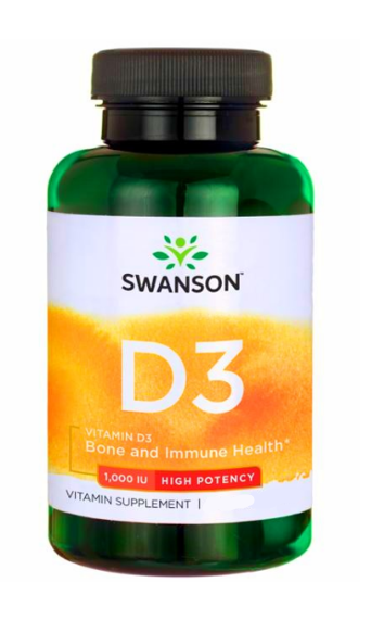 цена Витамин Д3 в капсулах Swanson Witamina D3 1000 j.m., 250 шт