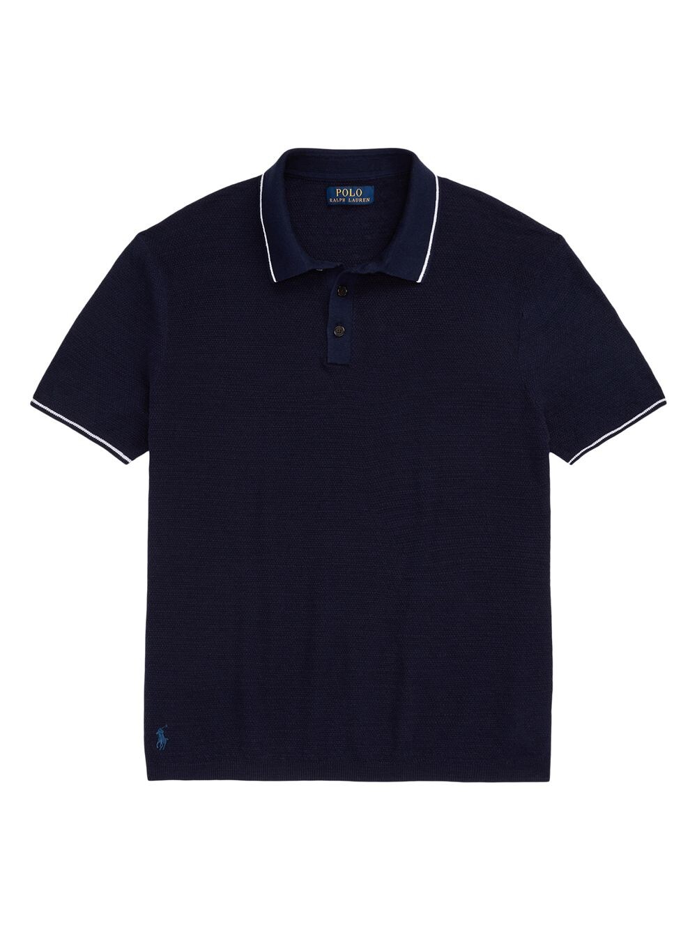 

Рубашка поло из хлопка и льна Polo Ralph Lauren, нави