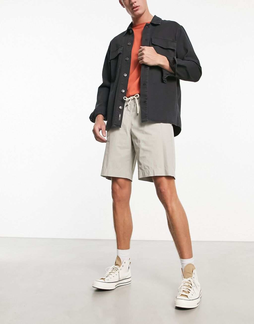 

Бледно-серые шорты в спортивном стиле на кулиске PS Paul Smith