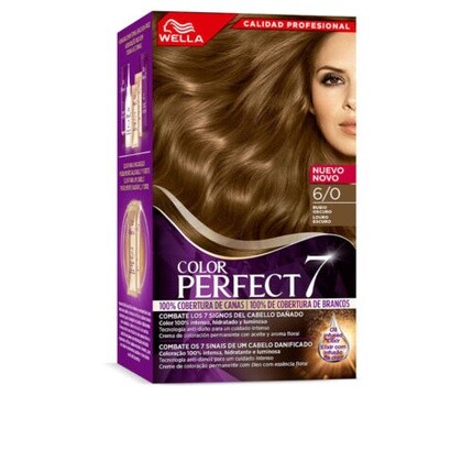 

Color Perfect 7 100% Cobertura De Canas #6/0-Рубио Оскуро 4 U, Wella
