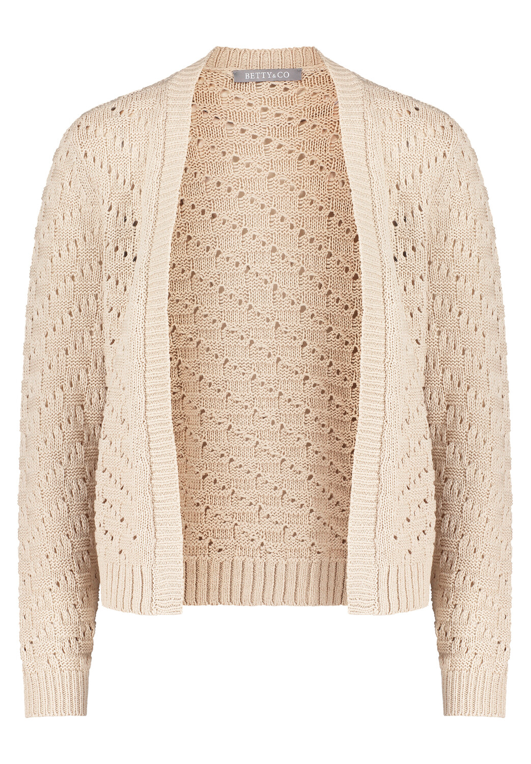 

Кардиган BETTY & CO Strick ohne Verschluss, серый