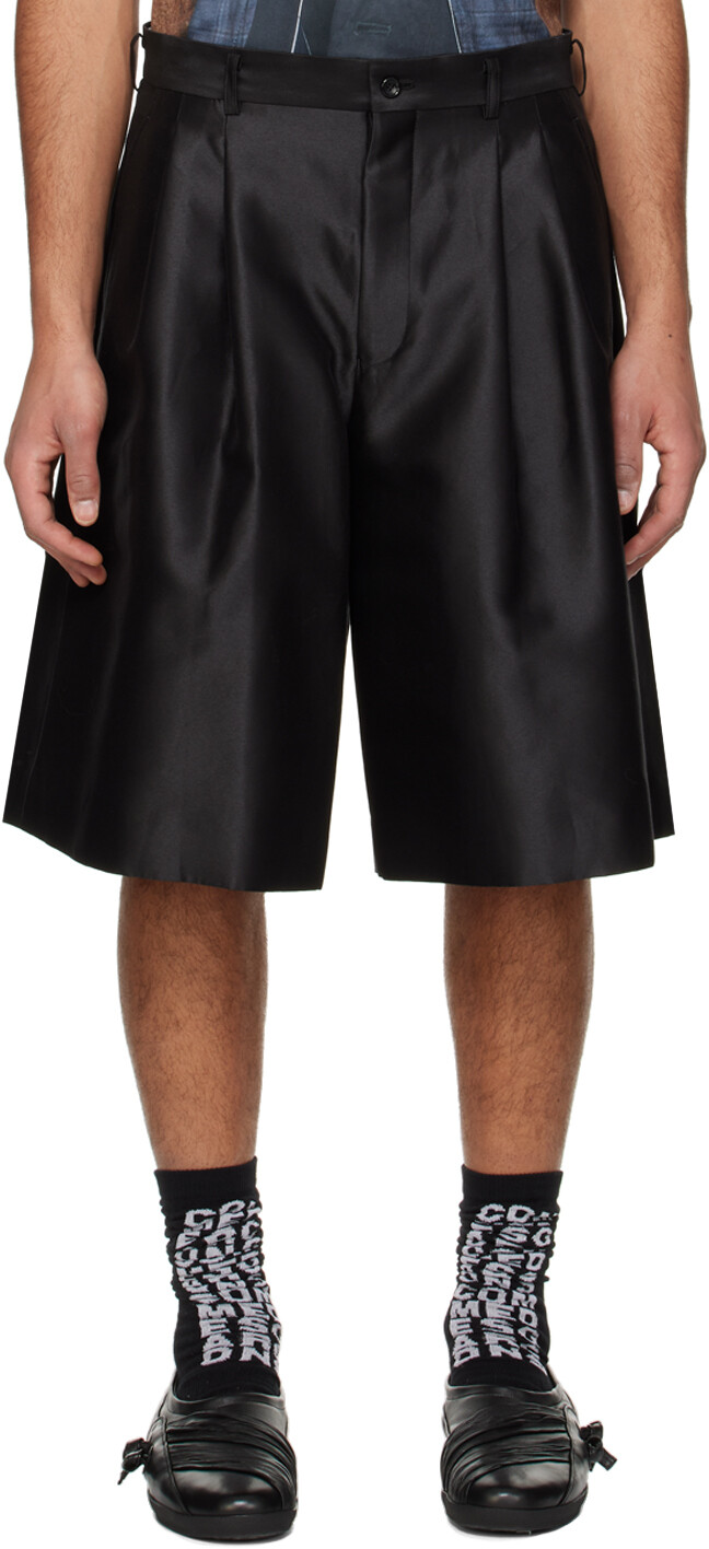 

Черные шорты со складками Comme Des Garcons, цвет Black