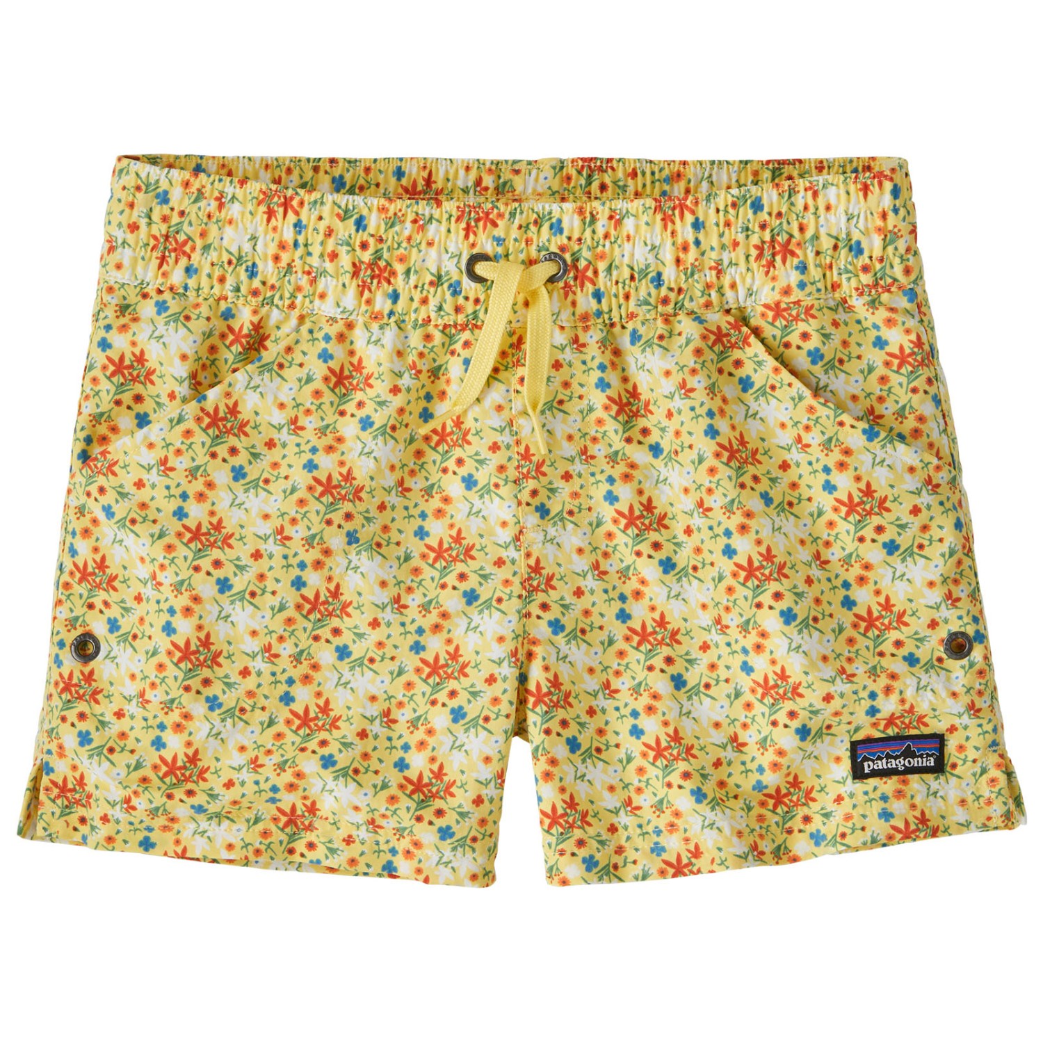 Шорты Patagonia Girl's Costa Rica Baggies Shorts, цвет Little Isla/Milled Yellow цена и фото